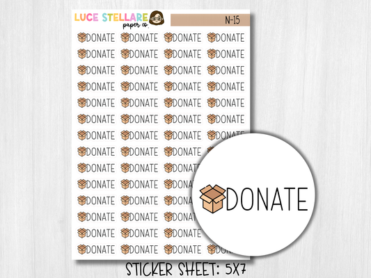 Donate Planner Stickers / N-15