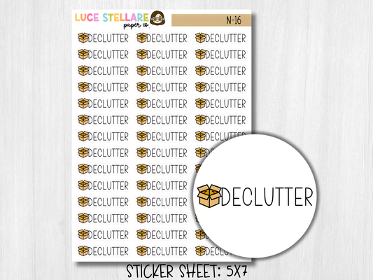 Declutter Planner Stickers / N-16
