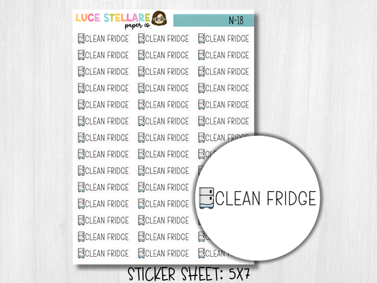 Clean Fridge Reminder Planner Stickers / N-18