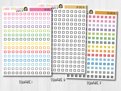 Single Checkbox Planner Stickers / B-242