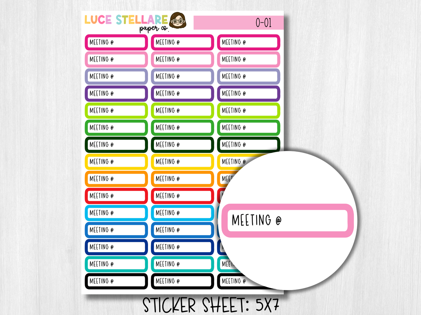 Meeting Reminder Planner Stickers/ O-01