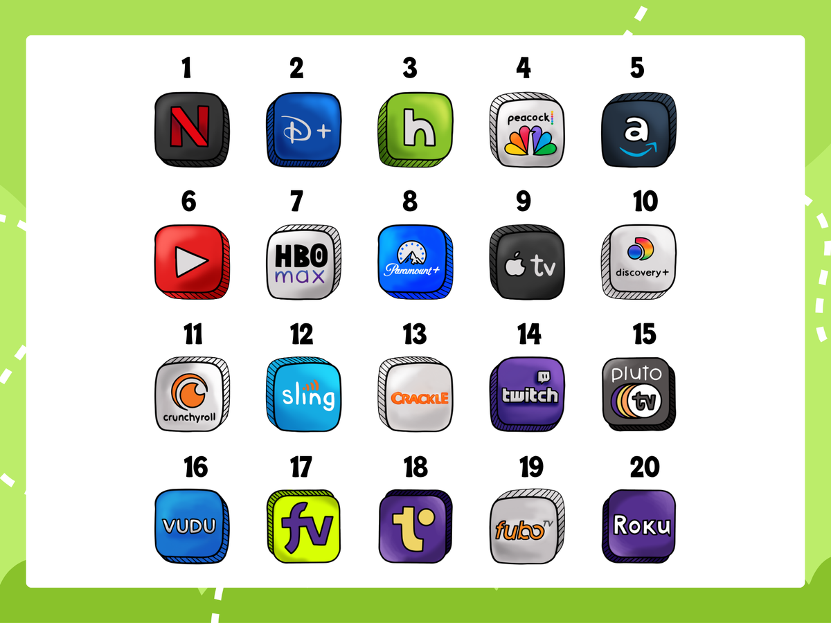 Streaming Service Icon Planner Stickers / B-403