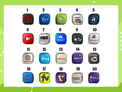 Streaming Service Icon Planner Stickers / B-403