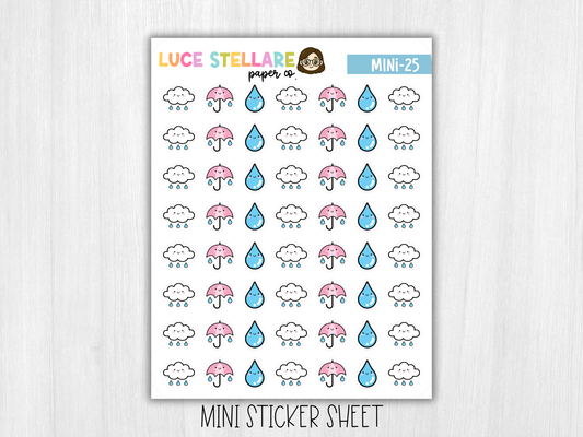 Weather Icon Sticker Sheet / M-25