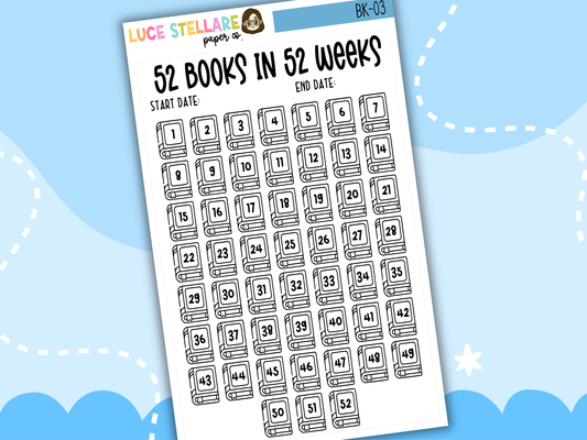 52 Books in 52 Weeks Journal Stickers / BK-03