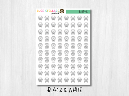 Recycle Trash Can Icon Planner Stickers / B-374
