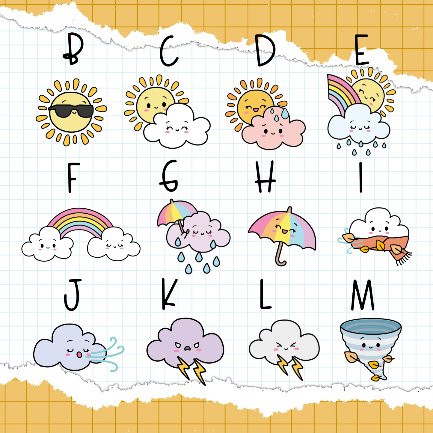 Weather Icon Stickers / B-390