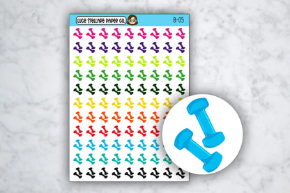 Dumbbell Workout  Sticker Sheet / B-05