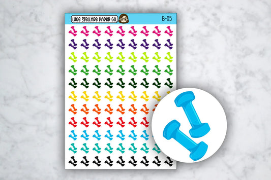 Dumbbell Workout  Sticker Sheet / B-05