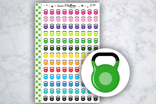 Kettlebell Planner Stickers / B-491