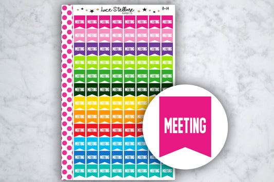 Meeting Flag  Stickers  / B-15