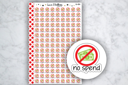 No Spend Tracker Stickers / B-484
