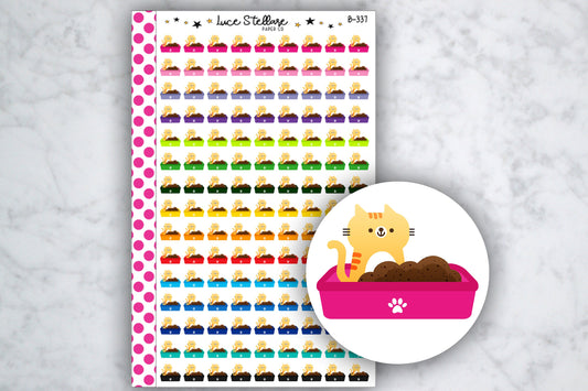 Cat Litter Icon Stickers / B-337