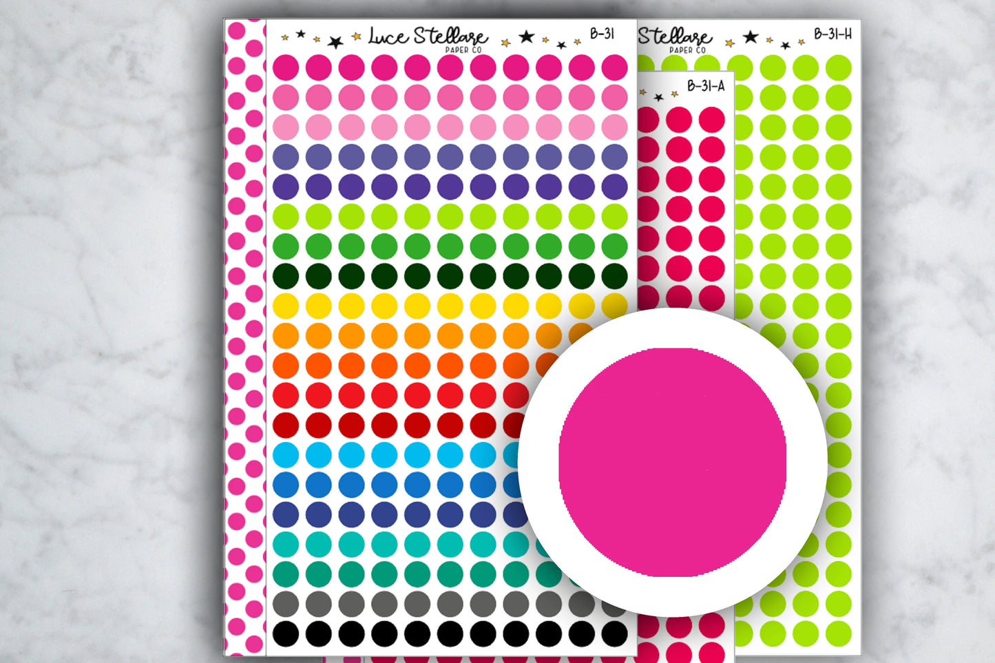 Tiny Dots Planner Stickers / B-31