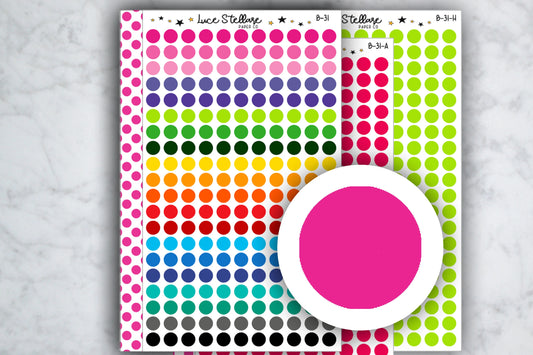 Tiny Dots Planner Stickers / B-31
