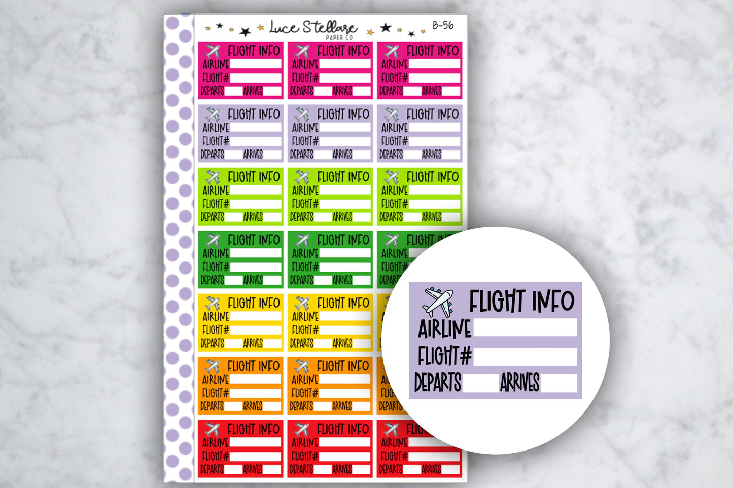 Flight Tracker Stickers  / B-56