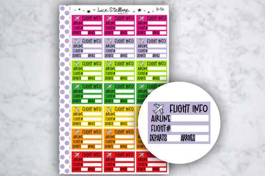 Flight Tracker Stickers  / B-56